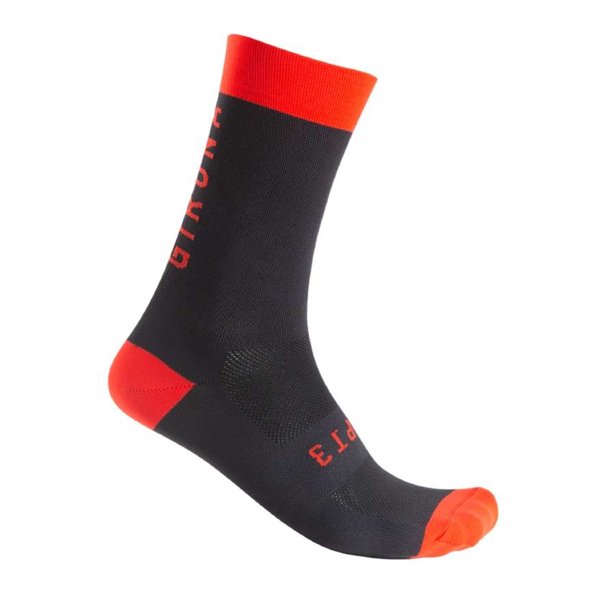 Black Rosso Fuoco - Castelli Girona S2N Socks