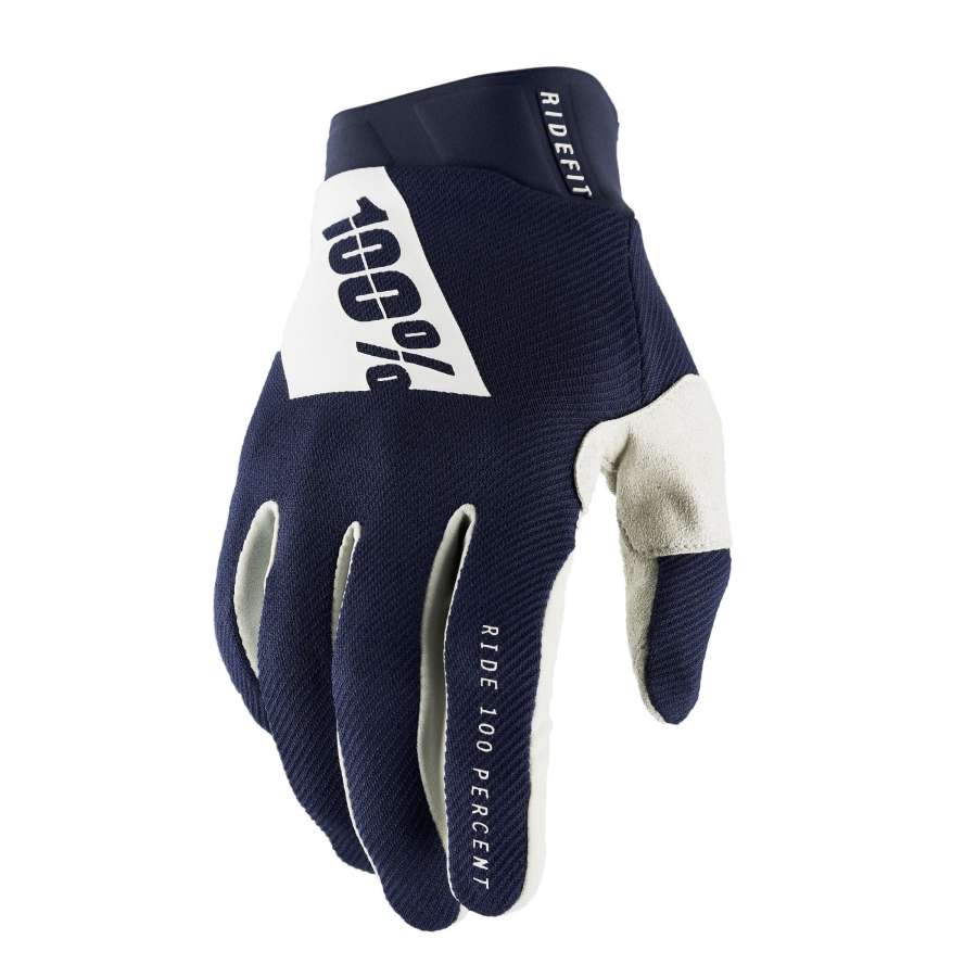 Navy/White - 100percent Ridefit Gloves