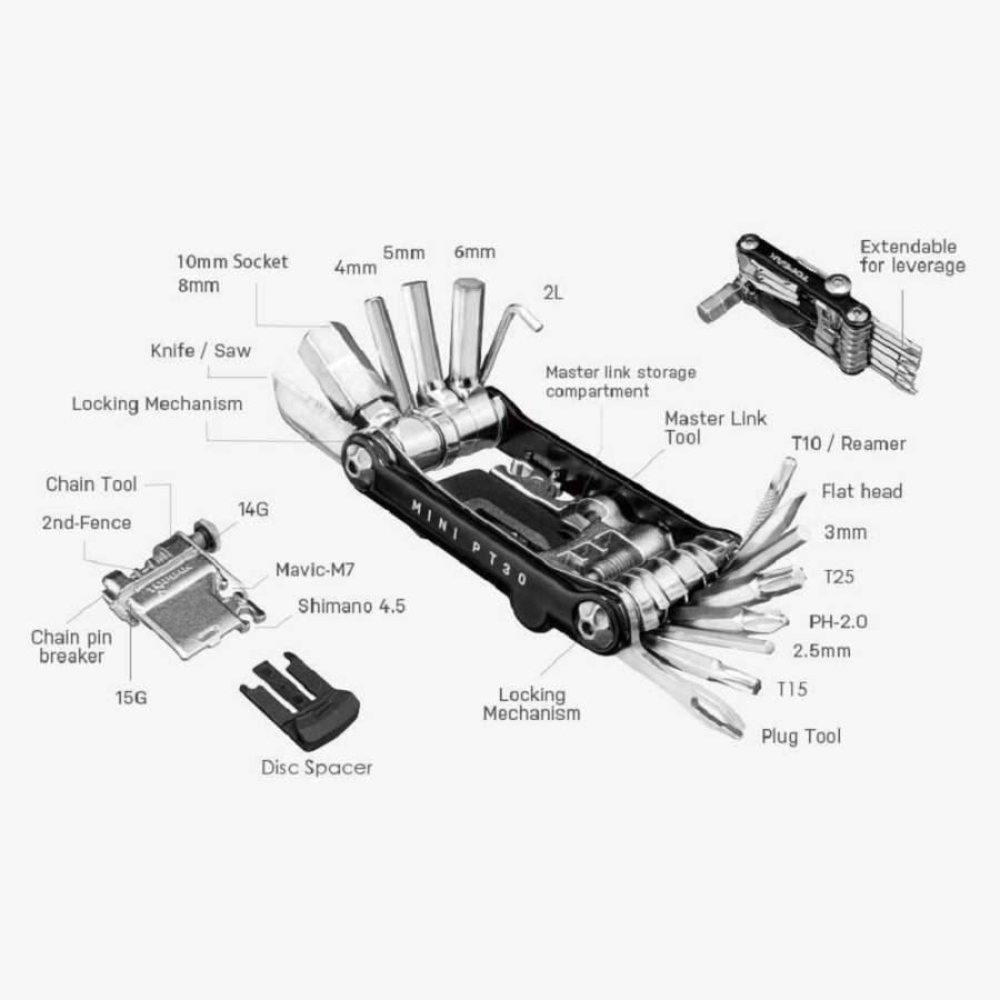  - Topeak Mini P30 Multi-Tool