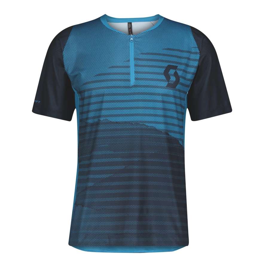 Midnight Blue/Atlantic Blue - Scott Shirt M's Trail Vertic Zip s/sl