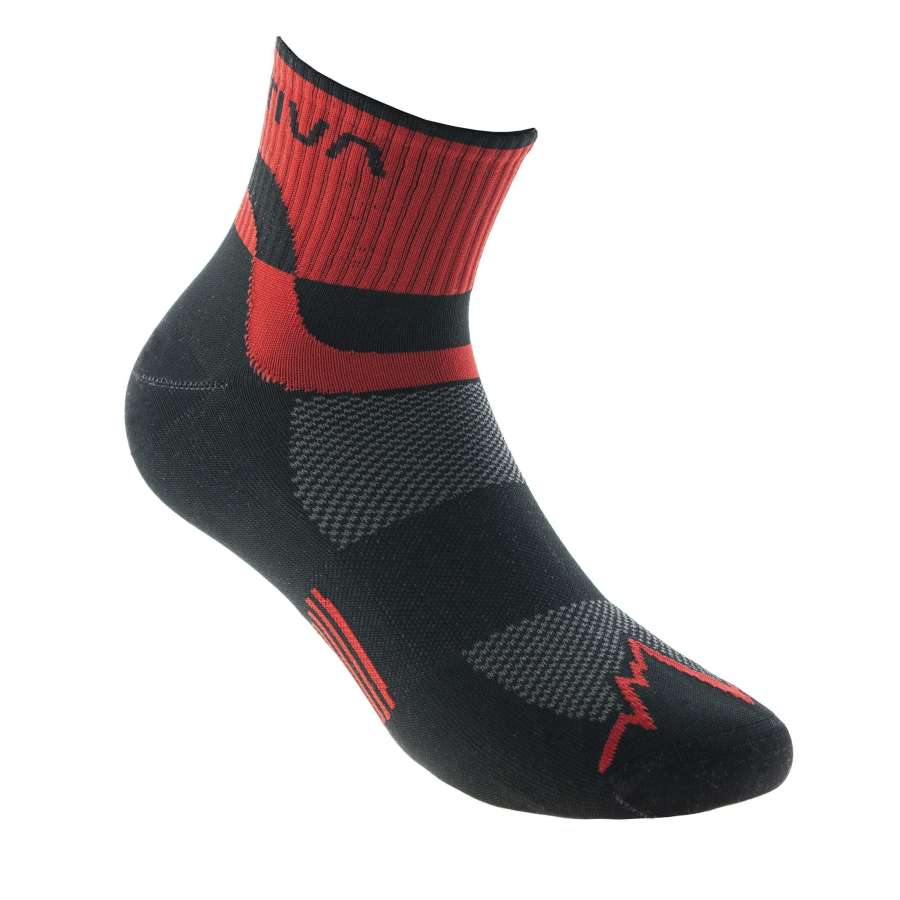 Black/Red - La Sportiva Trail Running Socks
