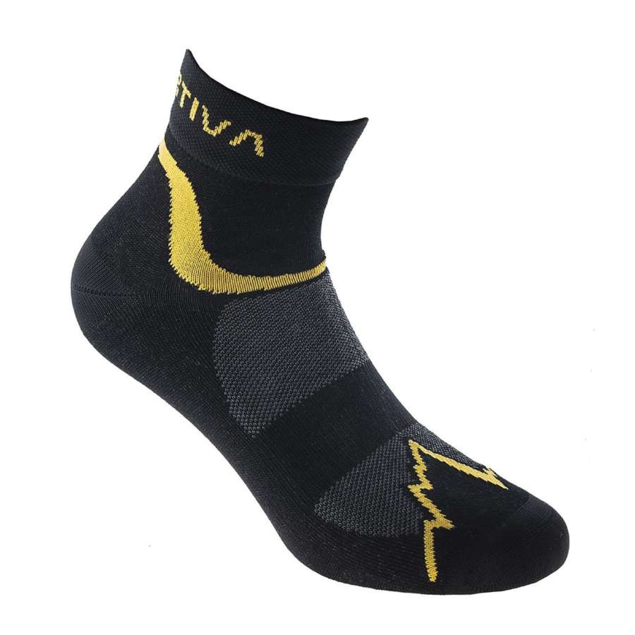Black/Yellow - La Sportiva Fast Running Socks
