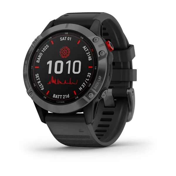 Slate Gray with Black Band - Garmin fenix® 6 Pro Solar Edition