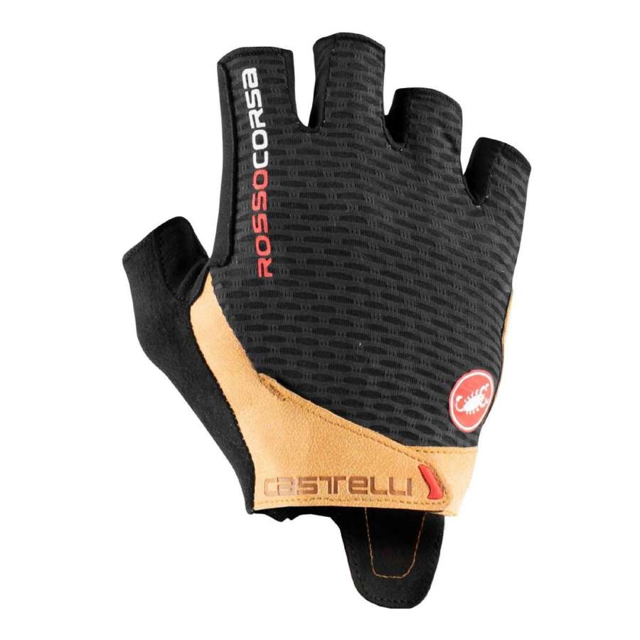 Black/Tan - Castelli Rosso Corsa Pro V Glove