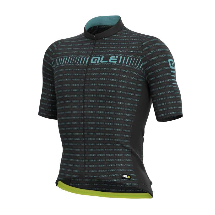 Black/Turquoise - Alé Green Road Men Short Sleeve Jersey