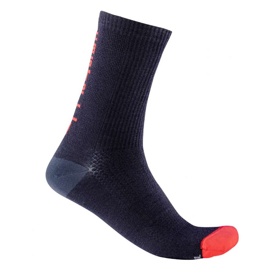 Savile Blue/Red - Castelli Bandito Wool 18 Sock