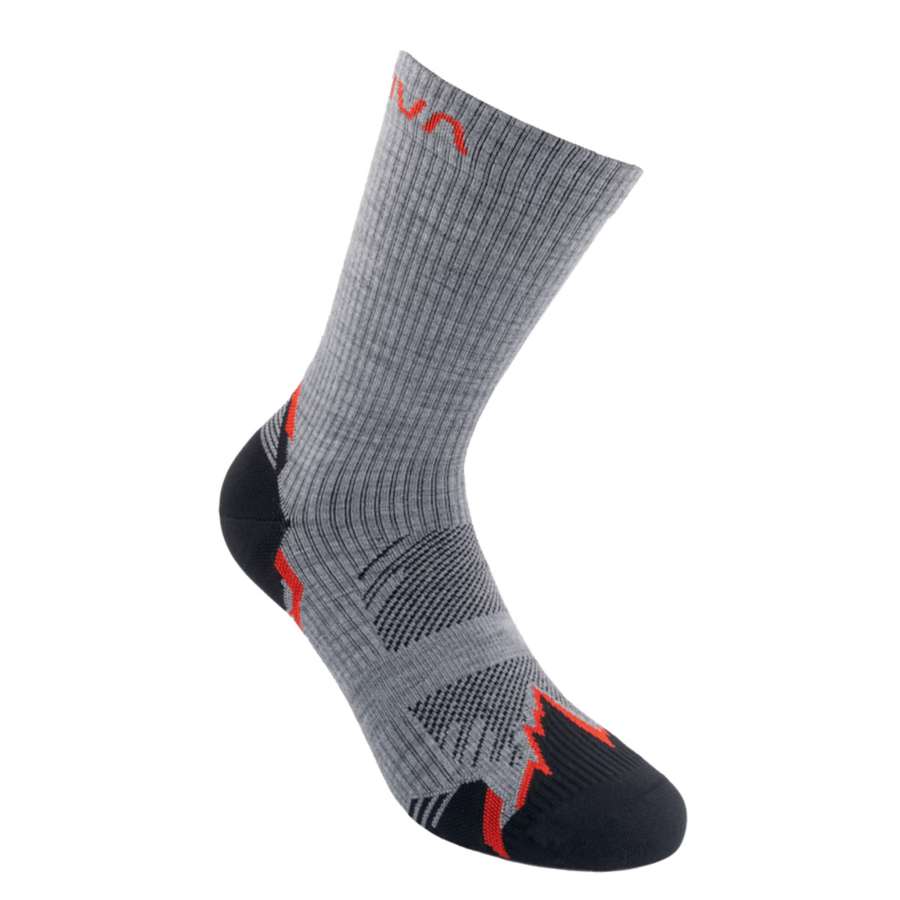 Carbon/Mountain Red - La Sportiva Hiking Socks