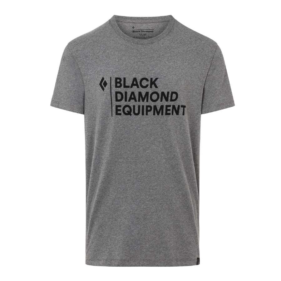 Charcoal/Heather - Black Diamond M´s Stacked Logo Tee