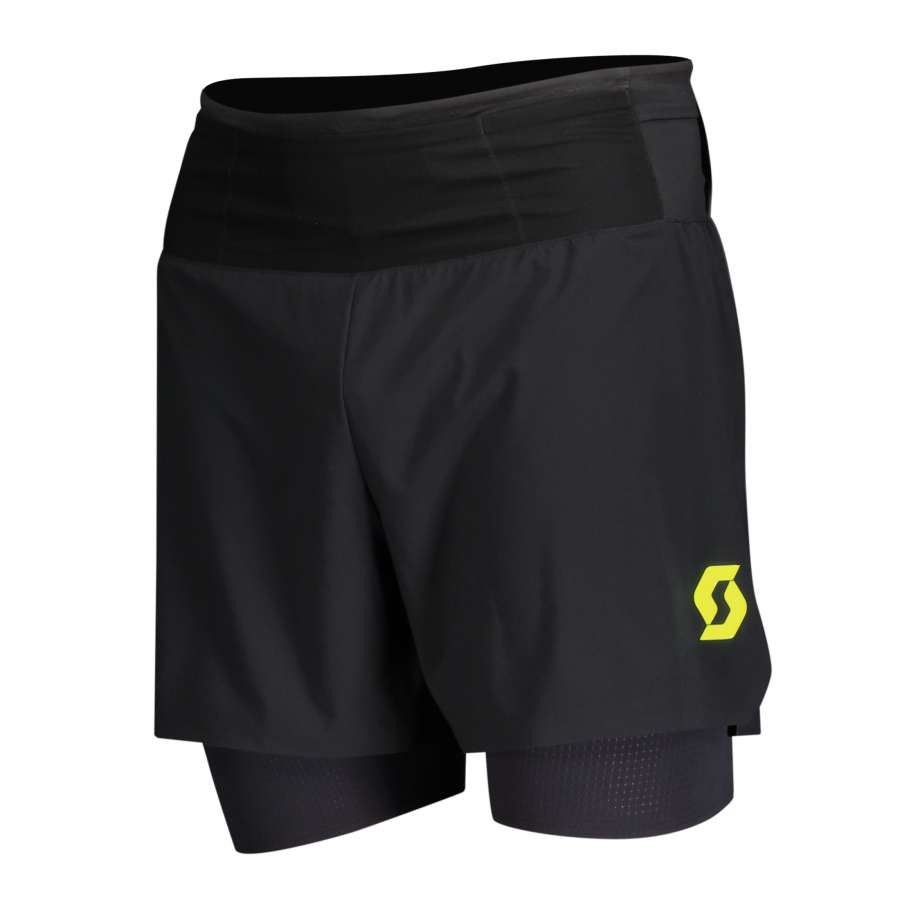 Black/Yellow - Scott Hybrid Shorts M´s RC Run