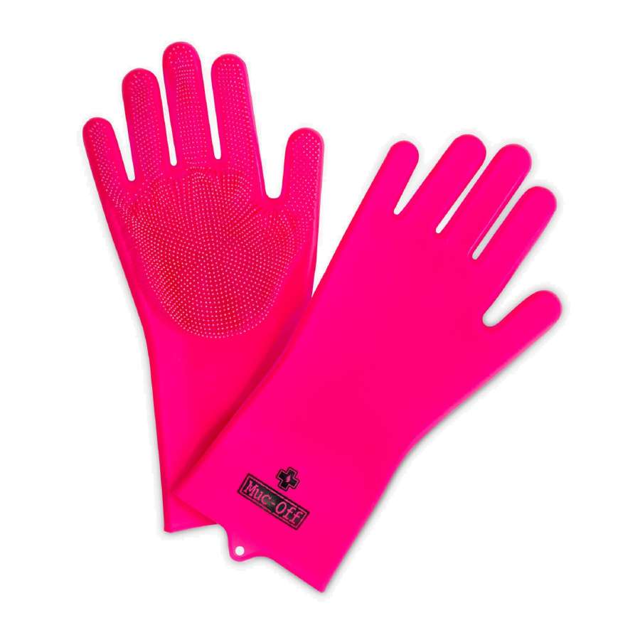 Pink - Muc-Off Deep Scrubber Gloves