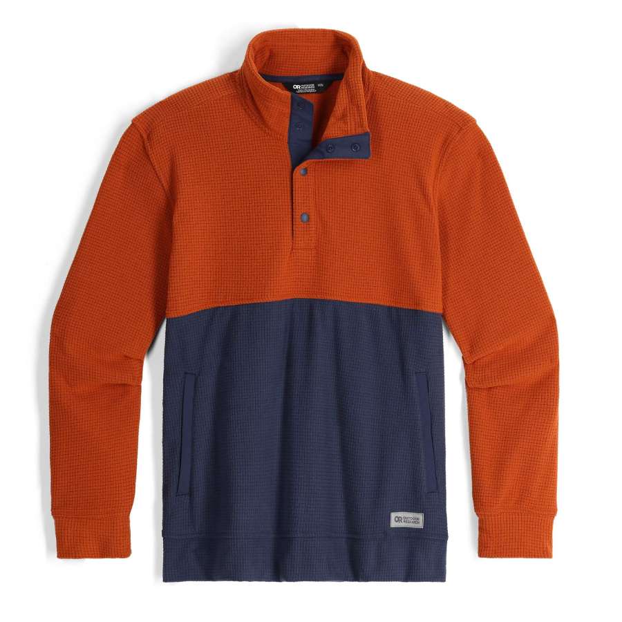 Terra/Naval Blue - Outdoor Research Men's Trail Mix Snap Pullover II