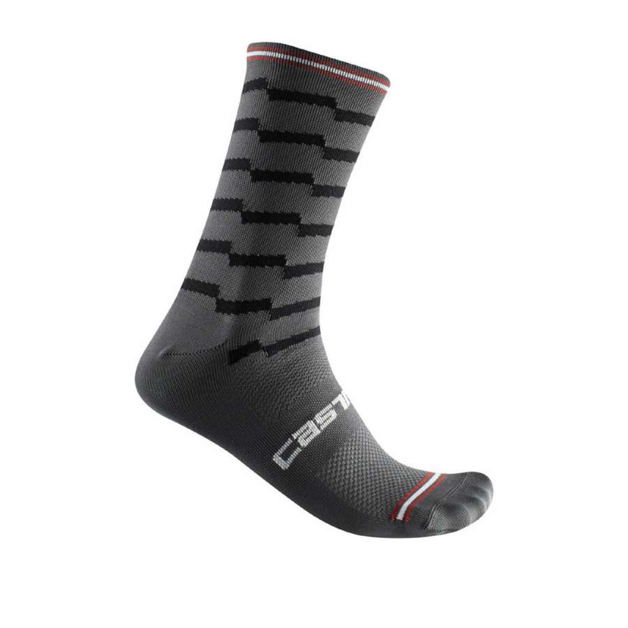 DARK GRAY/BLACK - Castelli Unlimited 18 Sock