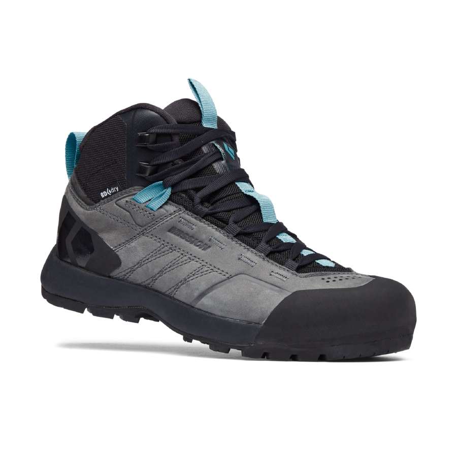 Steel Grey/Costal Blue - Black Diamond W Mission Leather Mid WP Approach Shoes