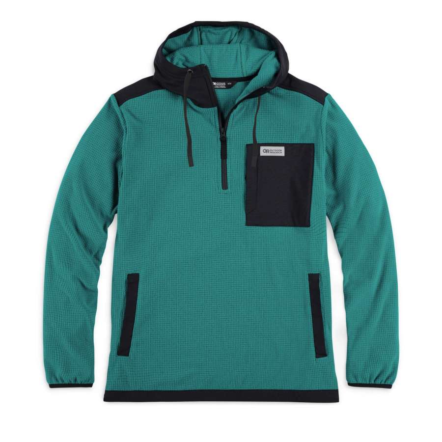 Deep Lake/Black - Outdoor Research Men's Trail Mix Pullover Hoodie
