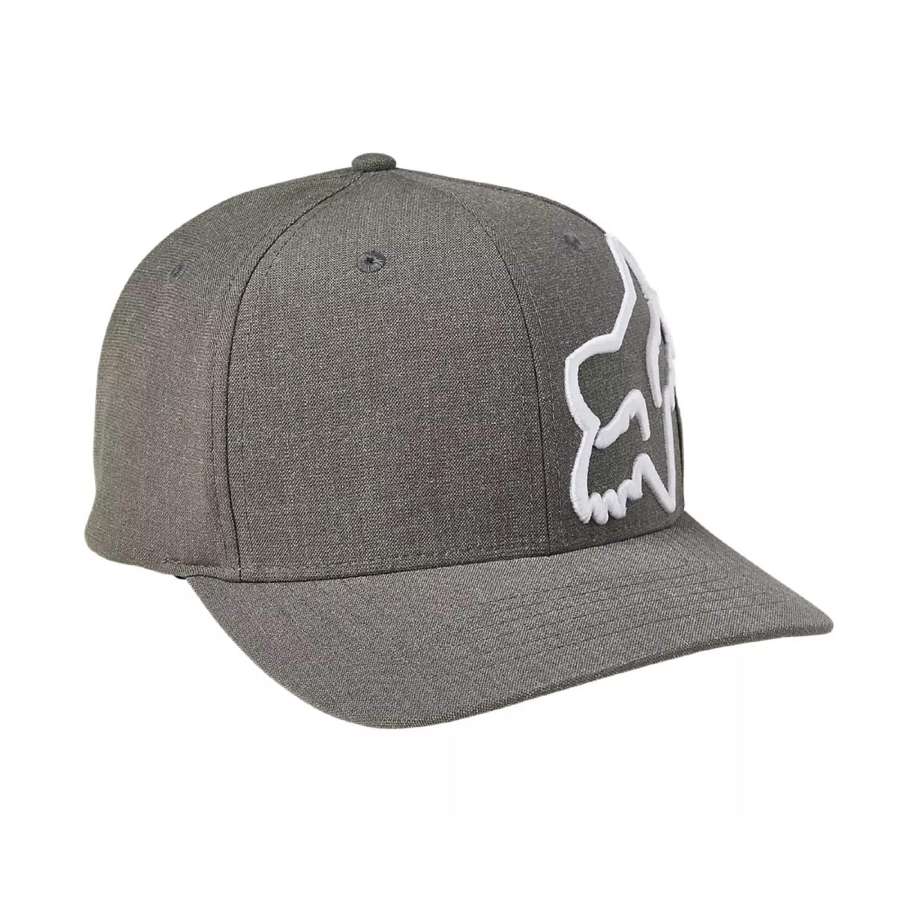 Grey/White - Fox Racing Clouded Flexfit 2.0 Hat