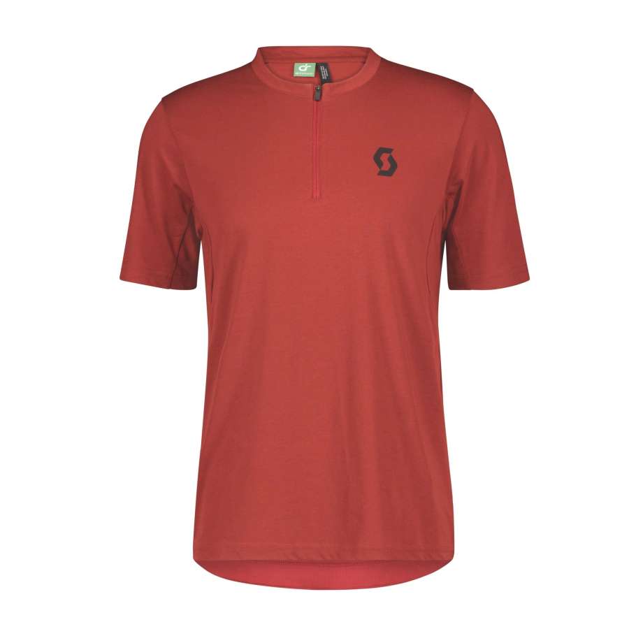 Tuscan Red - Scott Shirt M's Trail Flow DRI Zip SS