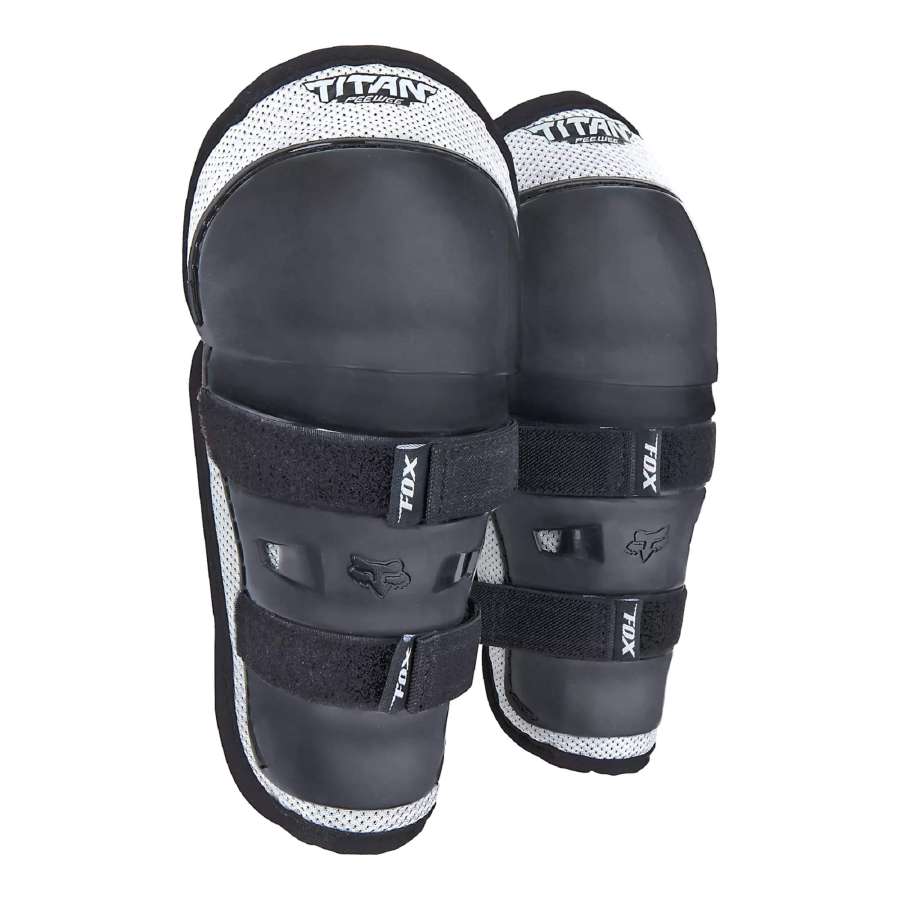 Black/Silver - Fox Racing Peewee Titan Knee/Shin G