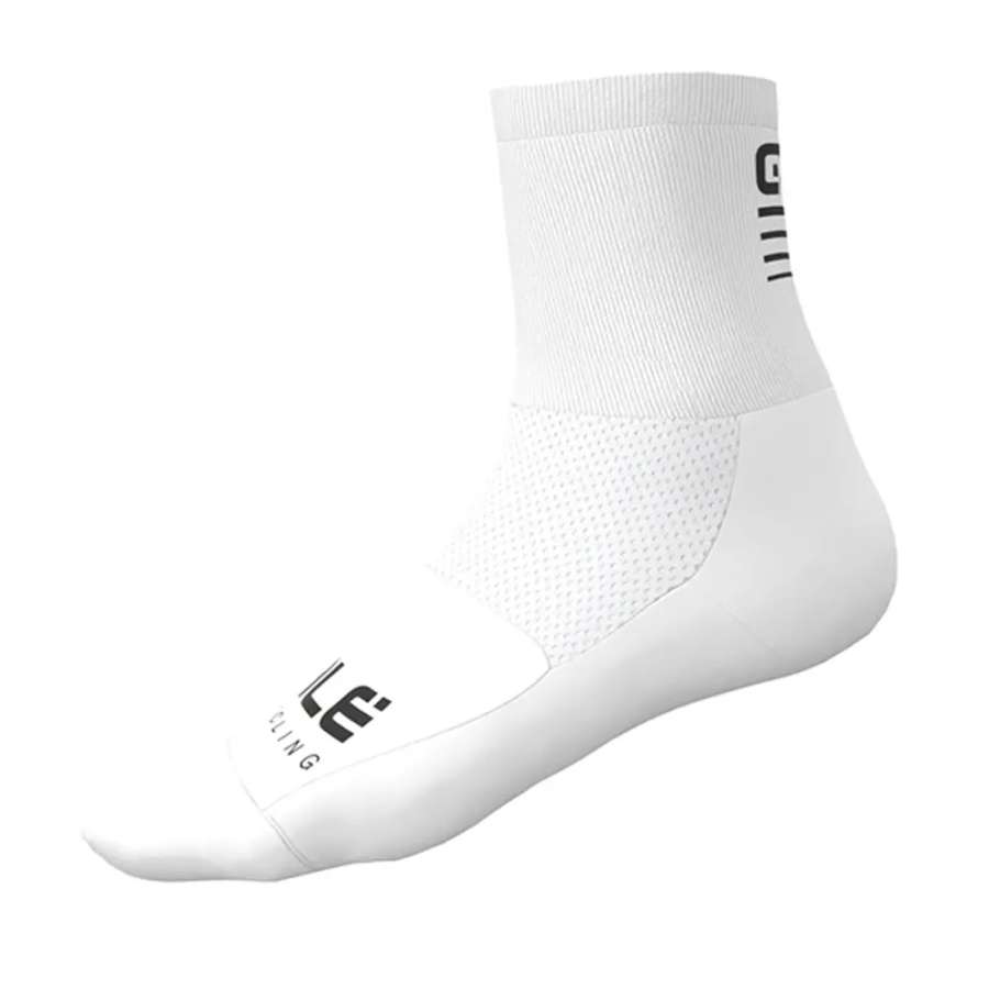 WHITE/black - Alé Strada Q-Skin 14cm Socks