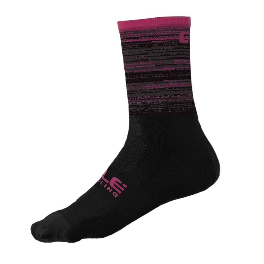 Black/Cyclamen - Alé Scanner Q-Skin 16cm Socks