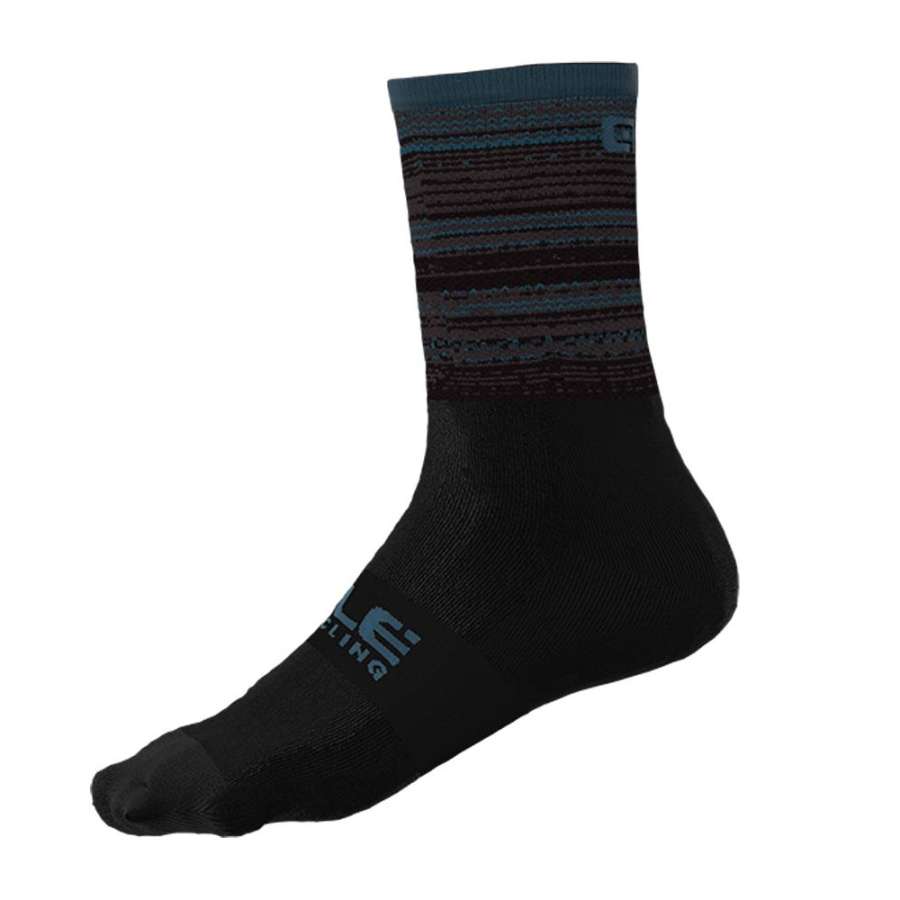 BLACK/blue - Alé Scanner Q-Skin 16cm Socks