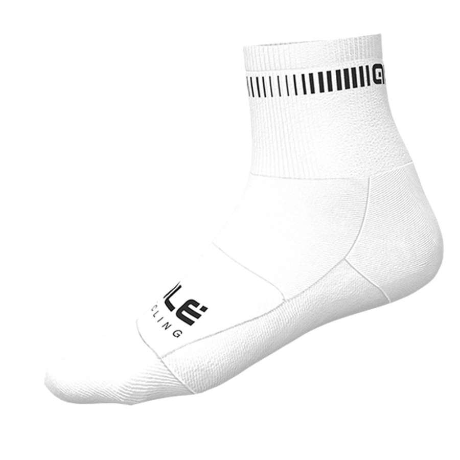 WHITE/black - Alé Logo Q-Skin 12cm Socks