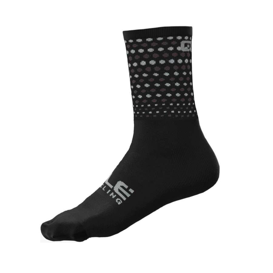 BLACK/white - Alé Bullet Q-Skin 16cm Socks