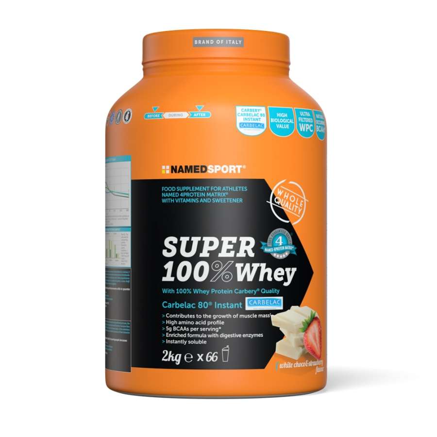 White Chocolate/Strawberry - Named Sport Super 100% Whey