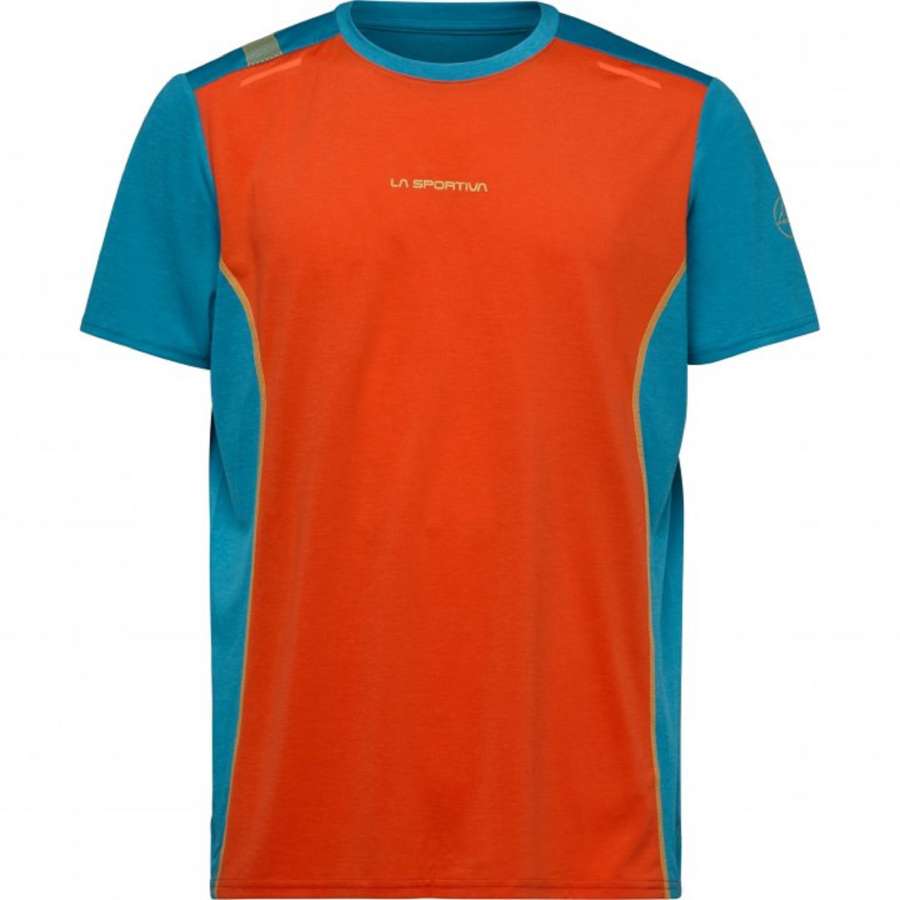 Cherry Tomato/Tropic Blue - La Sportiva Tracer T-Shirt M