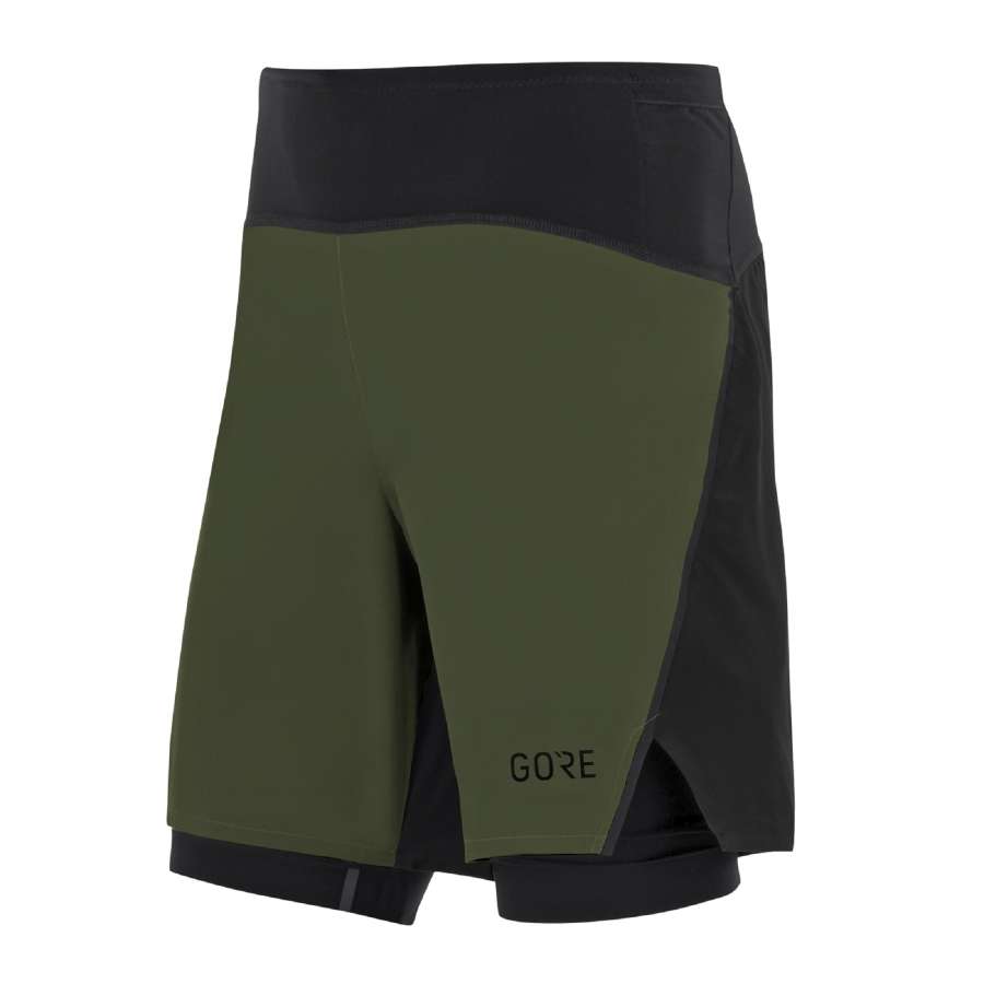 Utility Green/Black - GOREWEAR R7 2in1 Shorts