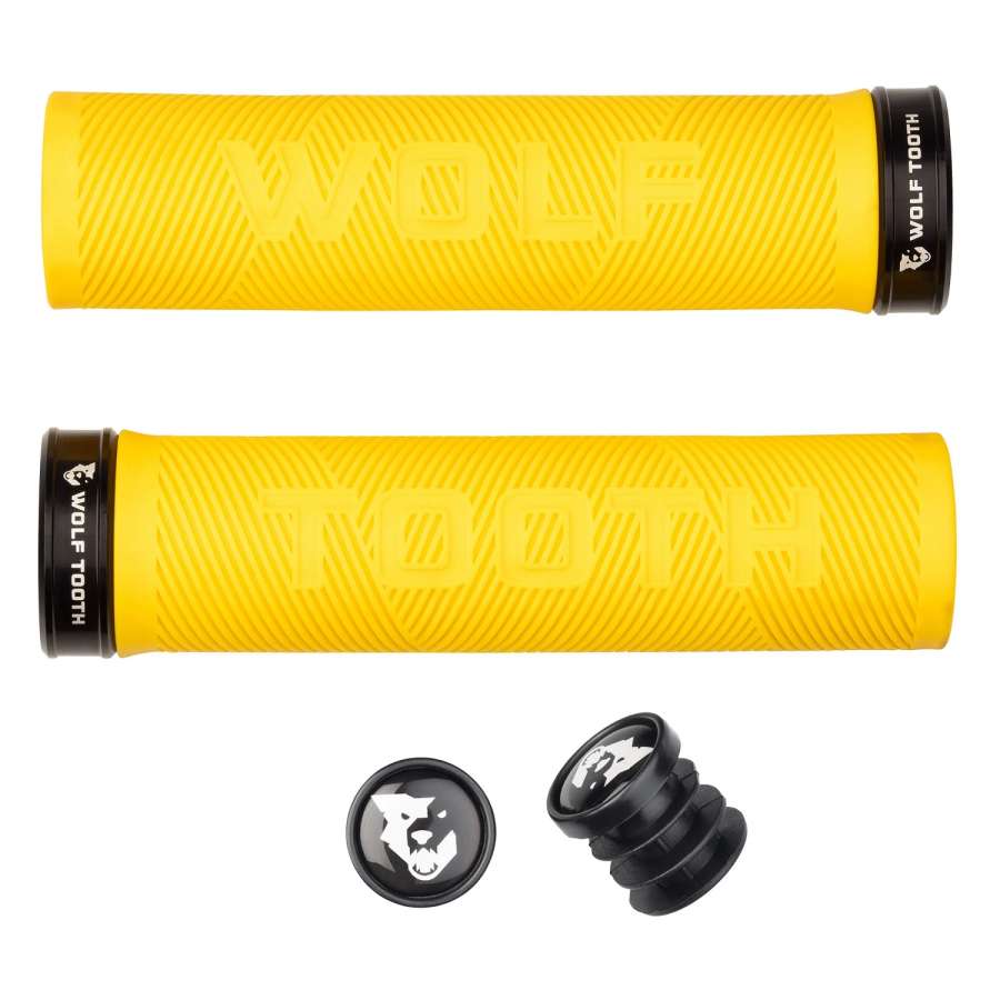 Yellow Grip with Black Collar - Wolf Tooth Lock-On Echo Grip