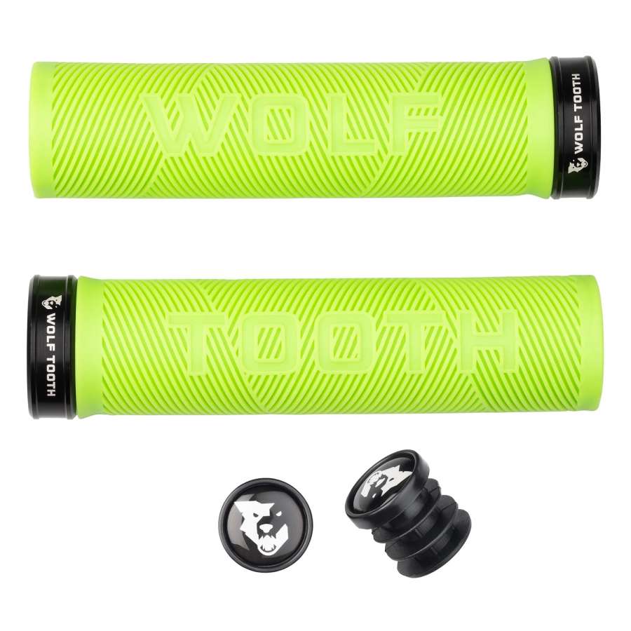 Green Grip with Black Collar - Wolf Tooth Lock-On Echo Grip