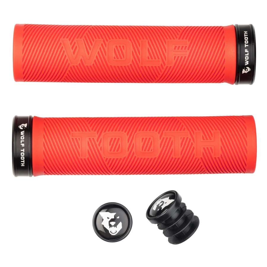 Red Grip with Black Collar - Wolf Tooth Lock-On Echo Grip