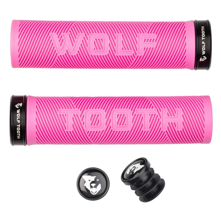 PINK GRIP WITH BLACK COLLAR - Wolf Tooth Lock-On Echo Grip