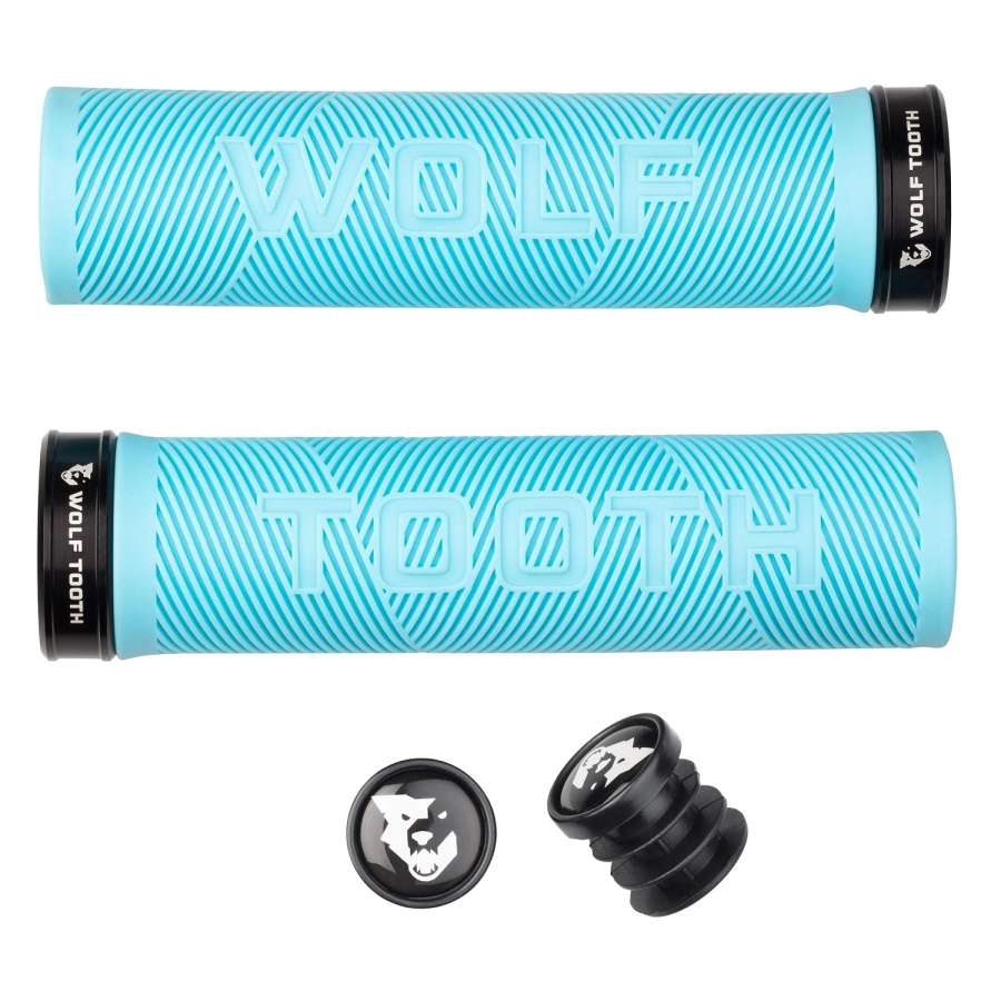 Teal Grip with Black Collar - Wolf Tooth Lock-On Echo Grip