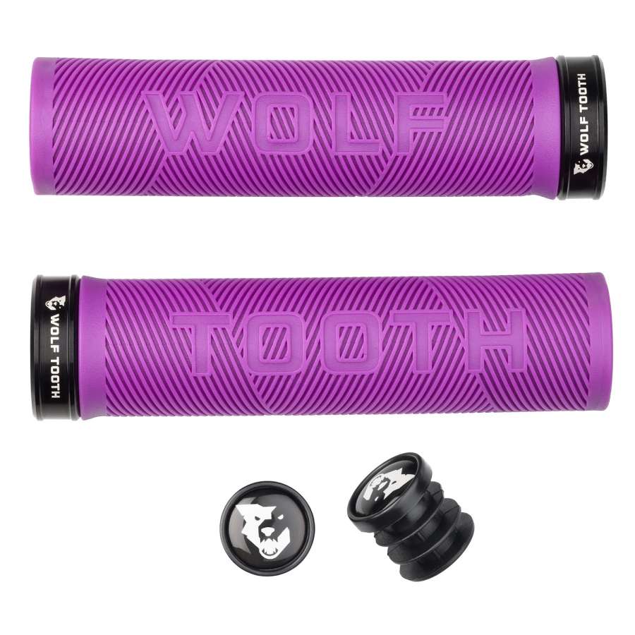 Purple Grip with Black Collar - Wolf Tooth Lock-On Echo Grip