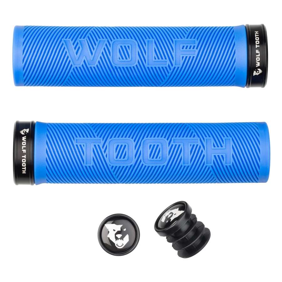 Blue Grip with Black Collar - Wolf Tooth Lock-On Echo Grip