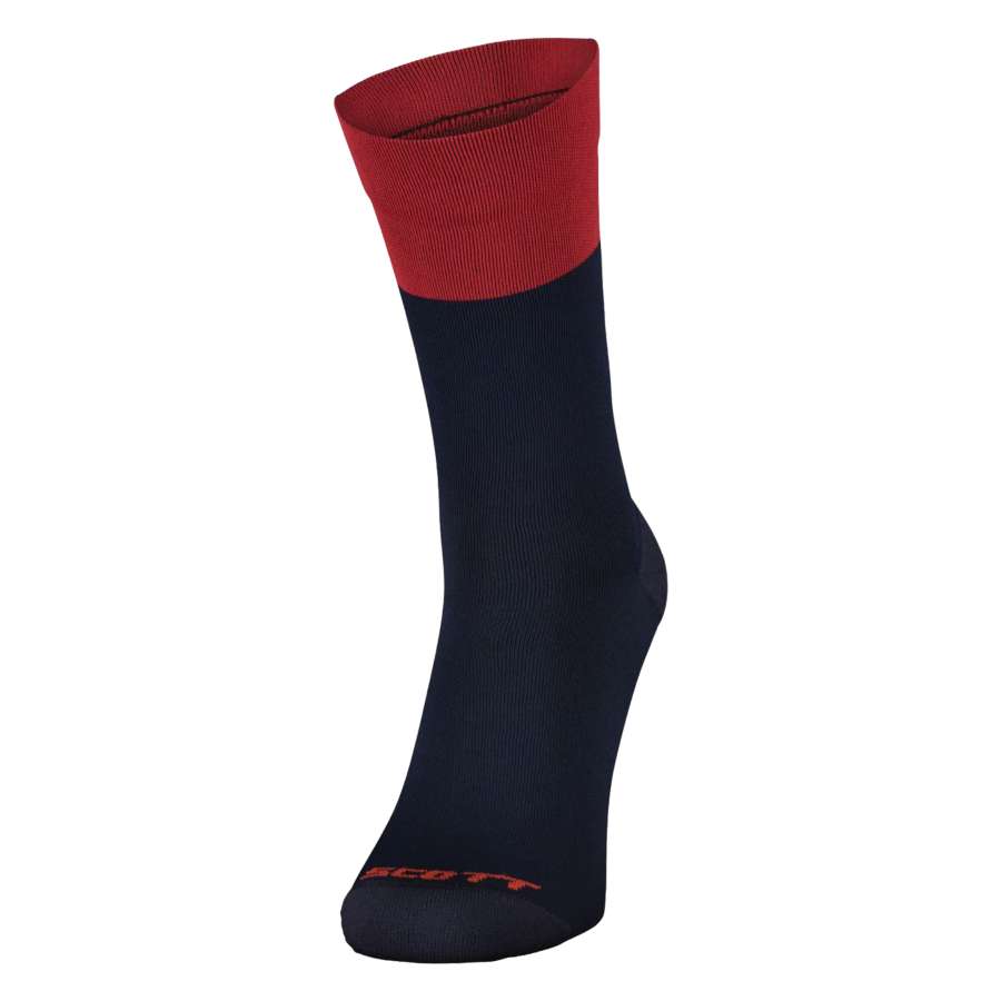 Dark Blue/Wood Red - Scott Sock Block Stripe Crew