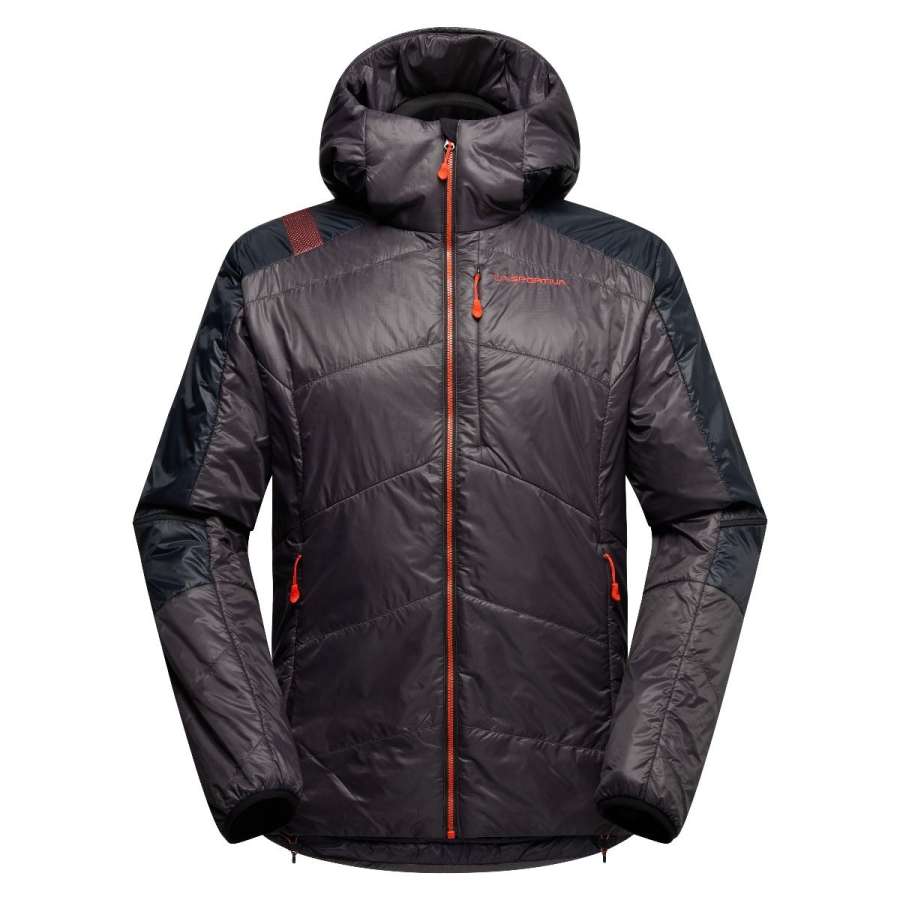 Carbon/Cherry Tomato - La Sportiva Alpine Guide Primaloft Hoody Hombre