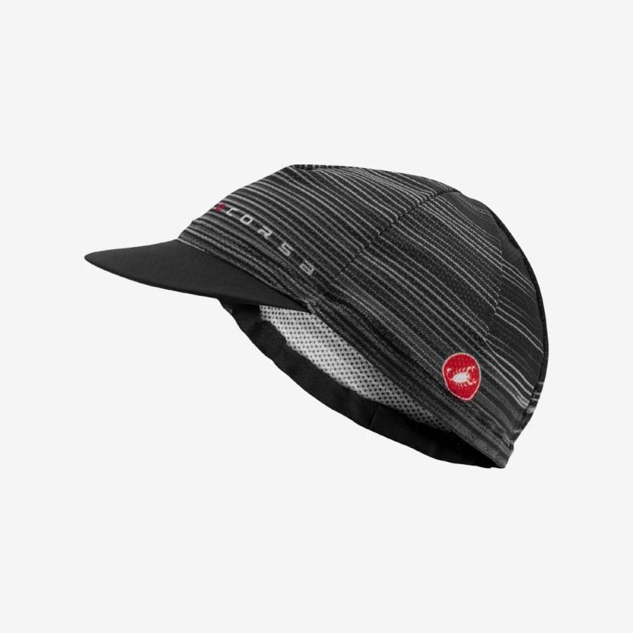 Light Black/Silver Reflex - Castelli Rosso Corsa Cap, , Uni