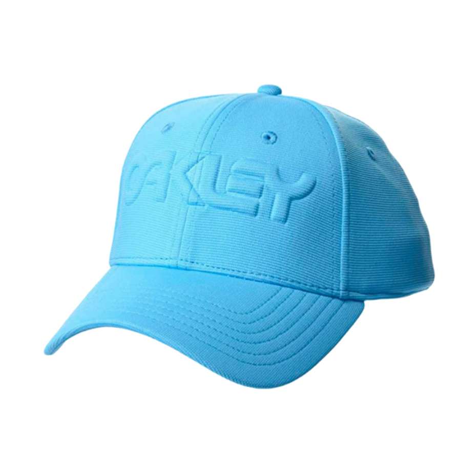 Blue/Blackout - Oakley 6 Panel Stretch Hat Embossed