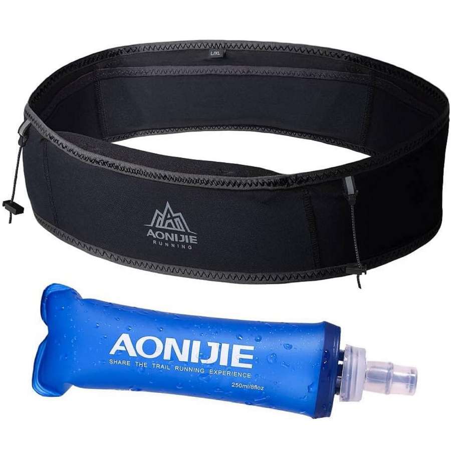 Black - Aonijie Waist Belt Including 250Ml Sotf Flask