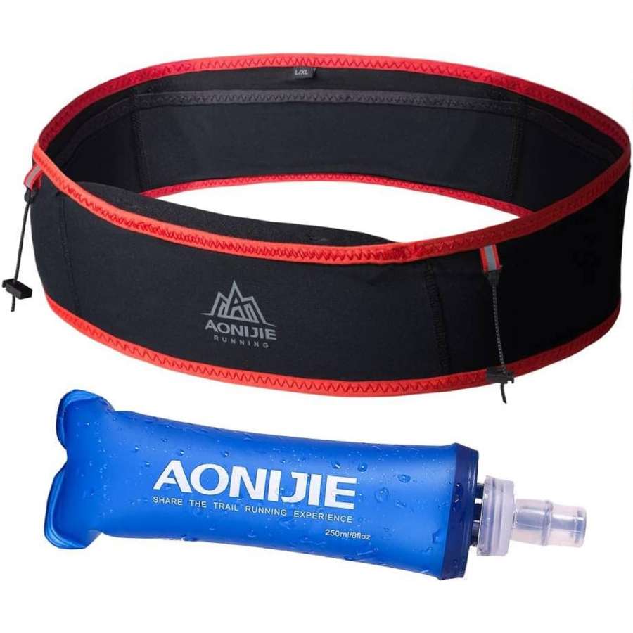 Red - Aonijie Waist Belt Including 250Ml Sotf Flask