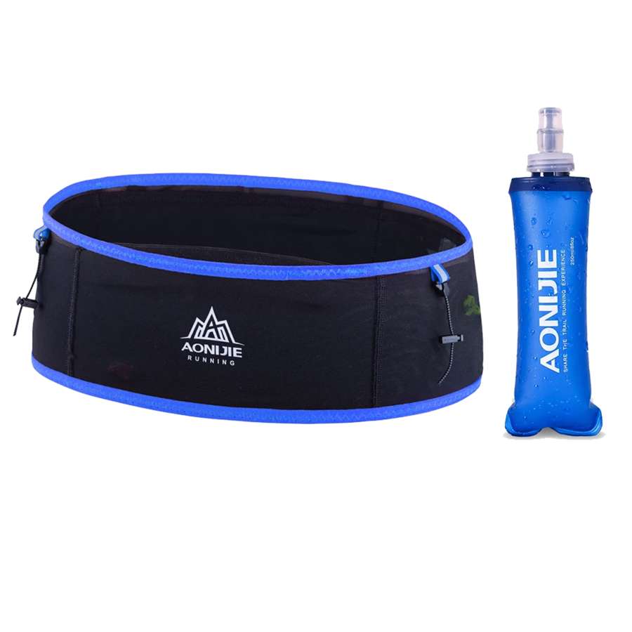 Blue - Aonijie Waist Belt Including 250Ml Soft Flask