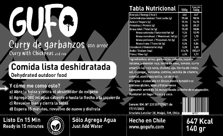  - Gufo Foods Curry de Garbanzos