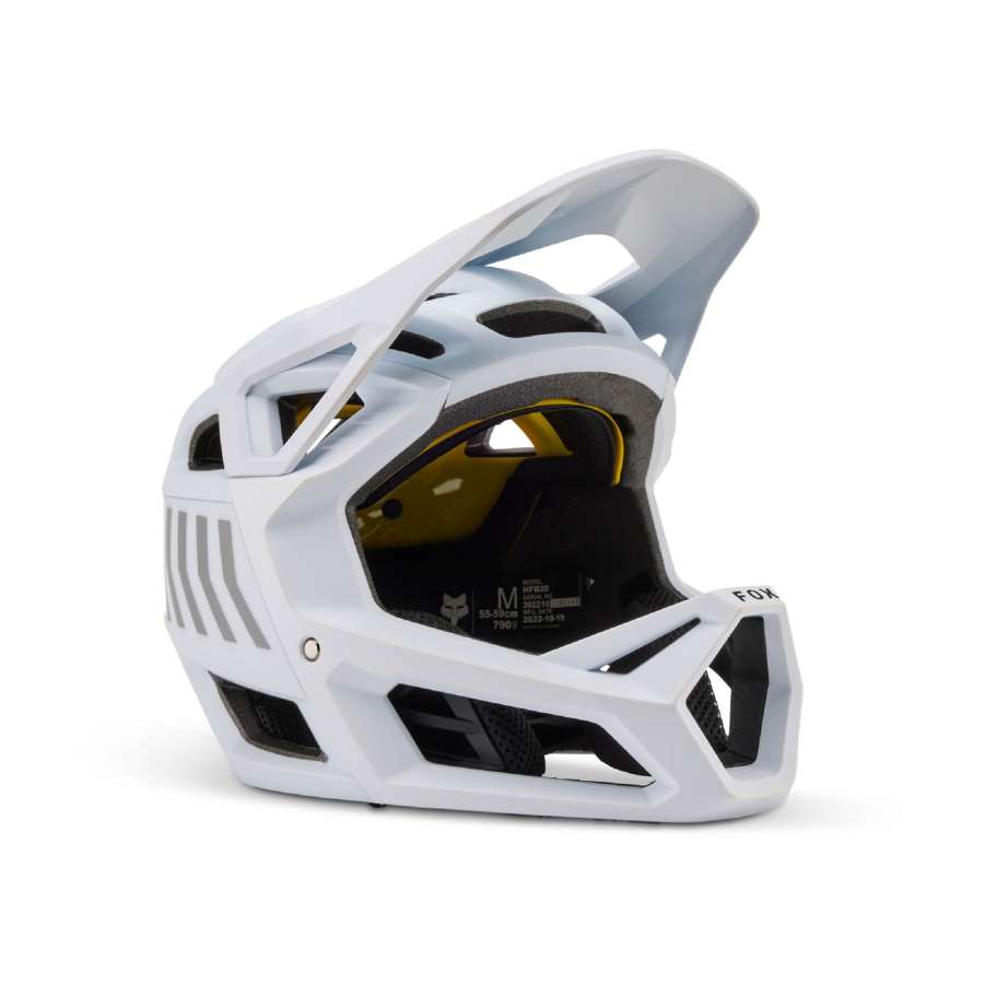 WHT - Fox Racing Yth Proframe Matte Ce