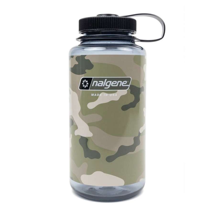 Gray w/Black Camo - Nalgene 32oz Wide Mouth Sustain