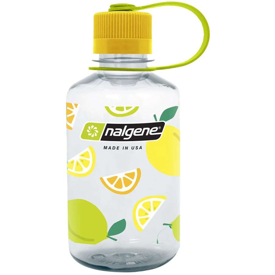 Clear w/Lemons print - Nalgene 16oz Narrow Mouth Sustain