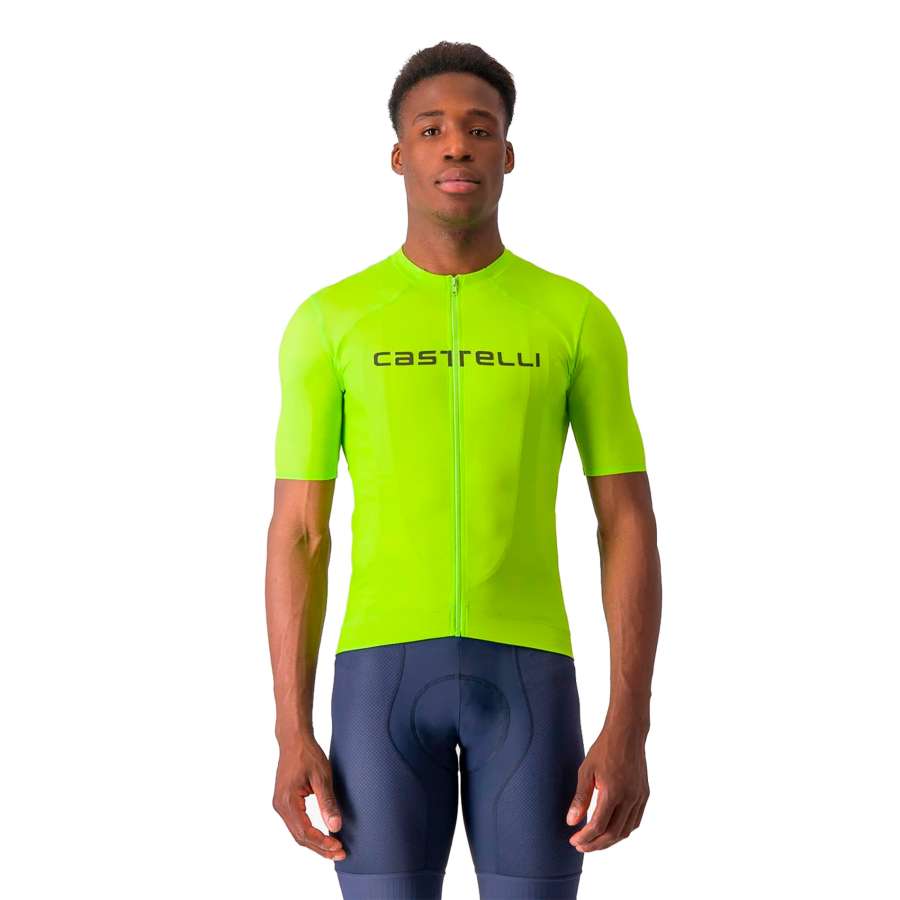 Electric Lime/Dark Gray - Castelli Prologo Lite Jersey