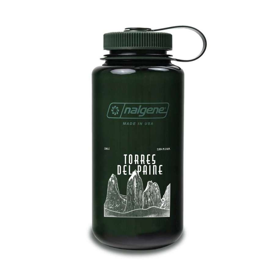 Jade - Nalgene 32oz Wide Mouth Sustain Torres del Paine