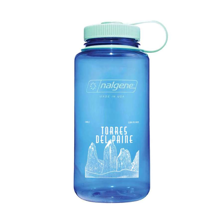 Cornflower Blue - Nalgene 32oz Wide Mouth Sustain Torres del Paine